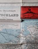 Eisenbahn – Übersichtskarte von Deutschland und den angrenzenden Ländern zum Reichskursbuch in 57572