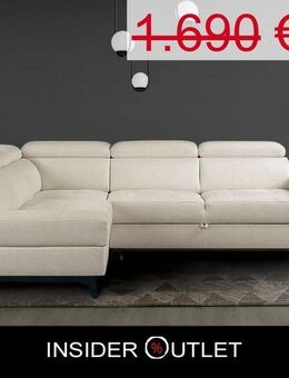 Ecksofa 199x270 cm Beige Schlaffunktion Bettkasten Kylie - Köln