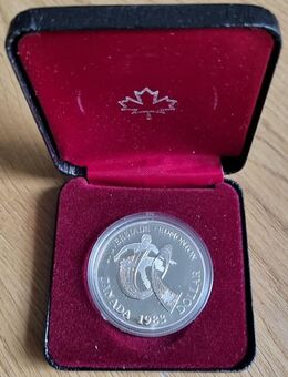 Kanada 1 Dollar 1983, Universiade Edmonton, silber, PP, OVP - Essen
