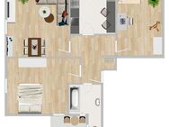 Frisch renovierte 3R-Wohnung ab April 2024 mit Balkon, Bad mit Wanne und Fenster - Gera