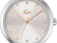 Lacoste Quarzuhr RIGA 2001366, Armbanduhr, Damenuhr, Lederarmband, analog, Glaskristalle