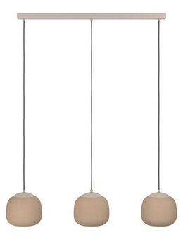EGLO Hängeleuchte COMINIO, ohne Leuchtmittel, Pendelleuchte, Esszimmerlampe in Sandfarben und Taupe, E27, 88,5 cm