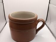 Keramikkrug mit Henkel Kanne Keramik, braun hoch 10 cm Durchmesser 10 cm - Essen