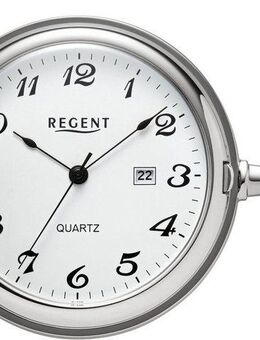 Regent Taschenuhr P739-19537749, (Set, 2-tlg., mit dazu passender Kette), Quarzuhr, Herrenuhr, Datum, Acrylglas, Geschenkidee