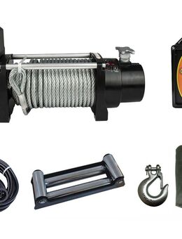 Elektrische Seilwinde XXXL Starter Kit 12V 5,5t & Fernbedienung SUV Offroad Abschleppwagen Forst - Wuppertal