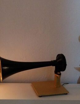 Upcycling Tischlampe „Horn“ – aus original Zughupe im Industrial / Steampunk Stil - Halberstadt