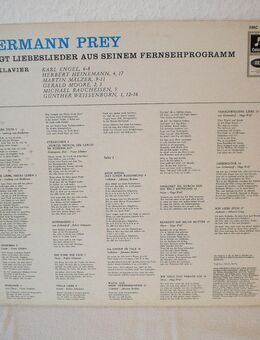 Hermann Prey-Singt Liebeslieder-Vinyl-LP,50/60er - Linnich