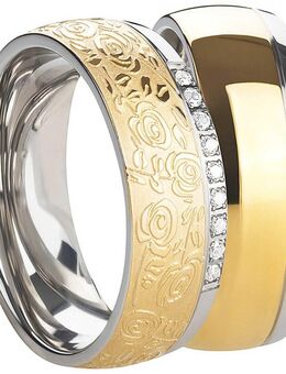 Matt polierte Edelstahlringe Unisex AB3418-AB3419 - Aholming