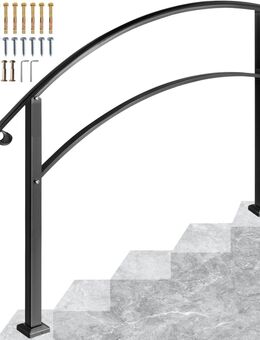 Geländer Handlauf für den Außenbereich Schmiedeeisen verstellbarer Haltegriff 5 Stufen Ausführung Farbwahl - Wuppertal