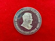 Silbermedaille Willy Brandt 1971 Friedensnobelpreis 14,88 g Feinsilber - Mannheim