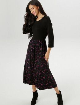 Aniston SELECTED Midikleid farbharmonischen, floralem Alloverdruck