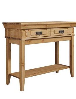 Home affaire Nachttisch Vinales, Konsolentisch, Beistelltisch ideal für Boxspringbetten, Aus massiver Kiefer, mit Fräsungen