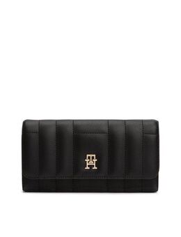 Tommy Hilfiger Geldbörse TH FEMININE LRG FLAP, Damen-Geldbeutel, Portemonnaie mit goldfarbenem TH-Schmuckelement
