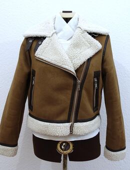 Zara Bomberjacke, Wildlederoptik, braun, 36/38 - Dresden