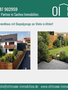 Großzügiges Reiheneckhaus mit Doppelgarage zur Miete direkt in Altdorf - Altdorf (Nürnberg)