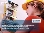 DHBW-Studium zum Bachelor of Engineering (m/w/d) Wirtschaftsingenieurwesen - Elektrotechnik / Maschinenbau - 2026 - Tettnang