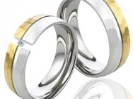 Ringpaar LUC40 mit Diamant und Gravur - Aholming