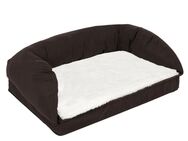 Sparpaket: Das Orthopädische Hundebett eckig + Kuscheldecke Paws - Größe L + Kuscheldecke