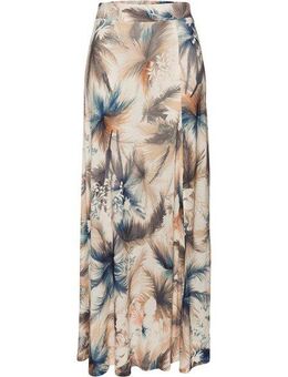 Buffalo Maxirock aus Viskosejersey, langer Sommerrock mit Alloverdruck und Schlitz