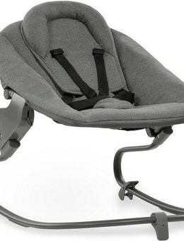 Hauck Babywippe Alpha Bouncer Premium, Dark Grey, für Neugeborene mit Wippgestell, für Hochstuhl Alpha+ und Beta+
