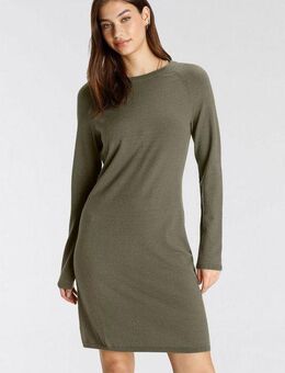 Tamaris Strickkleid kurzes Kleid, figurumspielend, aus Viskosemischung