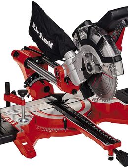 Einhell Zug-Kapp-Gehrungssäge TC-SM 2131/1 Dual (1.500 W, Ø210 x Ø30 mm Sägeblatt, 31 cm/21 cm Schnittbreite 90°/45°, Neuheit 2020, Zugfunktion, Spannvorrichtung, inkl. Hartmetall-Sägeblatt) Set5342 - Wuppertal