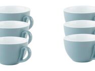 APS Cappuccinotasse 6er Set Cappuccino Tassen -SNUG-, Porzellan, für Heißgetränke aller Art geeignet