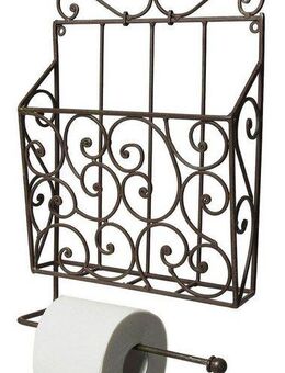 Ambiente Haus Deko-Wandregal Zeitungs-/Toilettenrollenhalter, vintage, 1-tlg.