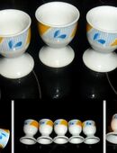 Retro Design 5 Eierbecher Porzellan*Neuwertiger Zustand* in 57290