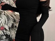 verkaufe schwarzes Mini Kleid mit Armstulpen enge elastische Gr. M bis L - Parchim