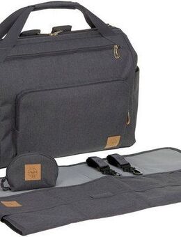 LÄSSIG Wickeltasche Glam, Goldie Twin, Backpack Anthracite, PETA-approved vegan