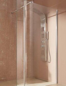 welltime Walk-in-Dusche Mailand, Einscheibensicherheitsglas, in 3 verschiedenen Breiten (90,100, 120cm), 6mm Sicherheitsglas