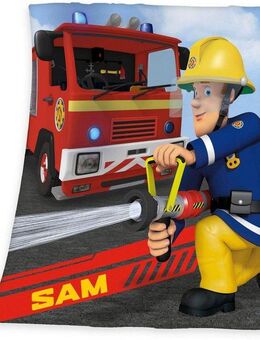 Kinderdecke Feuerwehrmann Sam, Feuerwehrmann Sam, weiche Qualität, Kuscheldecke
