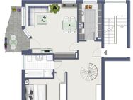 Maisonettewohnung, gemütliches Wohnflair besonders beliebt bei jüngeren Mietern, inkl. EBK, Balkon zzgl. TG-Stellplatz - Obersulm