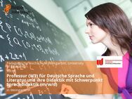 Professur (W3) für Deutsche Sprache und Literatur und ihre Didaktik mit Schwerpunkt Sprachdidaktik (m/w/d) - Weingarten