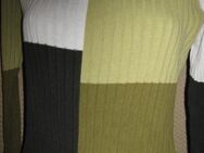 NEU * Edel * stylisch * Color- Blocking * Fein- Rippstrick * Pullover "Helleine" Gr. 36- 38/ S * pistazie- grün - Riedlingen