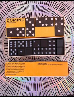 DOMINO | DDR | VEB Berlinplast | Gesellschaftsspiel | GUT - Dresden