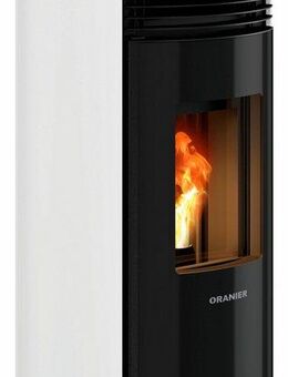 Oranier Pelletofen »Sando 50« Seidenweiß, 2,4 kW, Dauerbrand, Anschluss hinten
