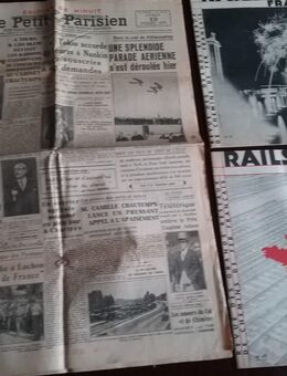 2 Rails de France Hefte plus einer Zeitung Le Petit von 1936/37 abzugeben. - Frauenberg