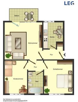 Bezugsfertige 3-Zimmer-Wohnung in Weddinghofen im Angebot, mit Tapete und Laminat!! - Bergkamen