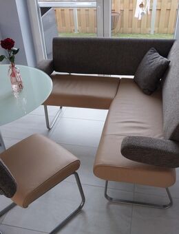 Eckbank mit echt Leder + Stuhl - Velpke