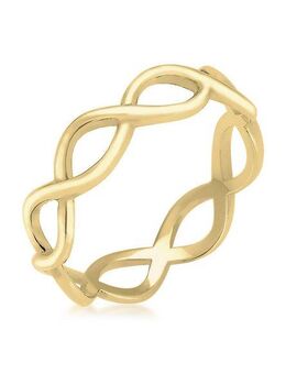 Elli Premium Fingerring Infinity 375 Gelbgold