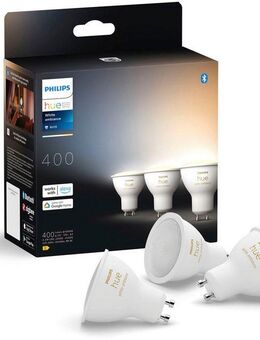 Philips Hue LED-Leuchtmittel White Ambiance GU10 Dreierpack 3 x 350lm, GU10, 3 St.