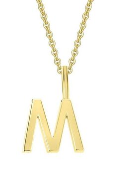 ONE ELEMENT Kettenanhänger Buchstabe M Buchstaben Anhänger aus 333 Gelbgold, Damen Gold Schmuck Buchstabe M