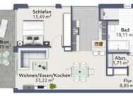 2-ZIMMER ETW IM 1. OG MIT BALKON - "WOHNEN IM PARK" IN LANGENAU - D07 - Langenau