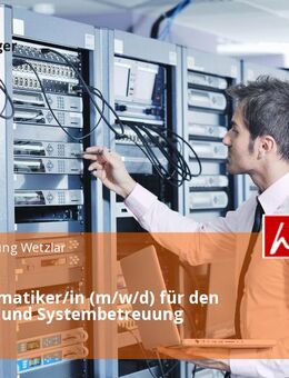 Fachinformatiker/in (m/w/d) für den IT-Service und Systembetreuung - Wetzlar