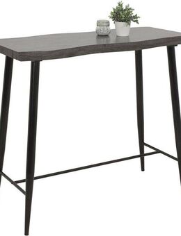HELA Bartisch GABI, Baumkantentisch, 120 cm Breite, Industrial Design, Wildeiche oder Grau