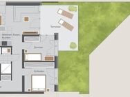 Sie möchten wie im - HAUS IM HAUS - wohnen? 3-Zimmer-Wohnung mit Terrasse und Gartenanteil in top-modernem Neubau - Nürnberg