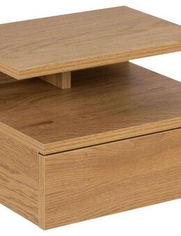 ACTONA GROUP Nachttisch Ashlan Nachtkommode, Nachtschrank, wandmontiert, 1 Schublade, 1 Fachboden, Metallschienen