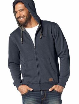 Man's World Kapuzensweatjacke mit kontrastfarbigem Innenfutter